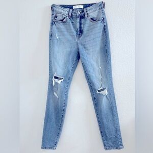 Classic Blue Distressed Women Jeans
